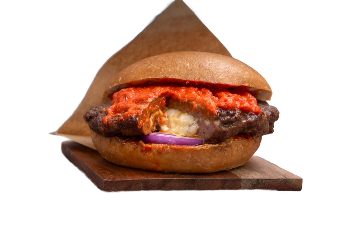 Gourmet Burger from Balkan Bites food truck, traditional or western style